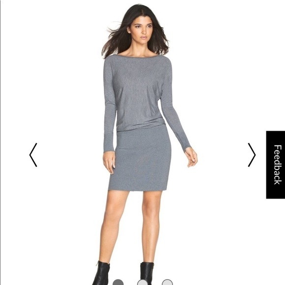 WHITE HOUSE BLACK MARKET•black skirt sweater dress - Picture 1 of 6